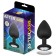Silicone Anal Plug with White Gem SPARKLY S 7.5 x 2.6 cm Black