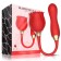 Clitoris Sucker and Oscillating Vibrator in Silicone Martinella Rechargeable Red