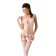Crotchless Sexy Bodystocking in White - One Size BS054
