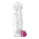 Vibrating Penis Sheath with Stimulating Texture A-Gusto 017 Transparent