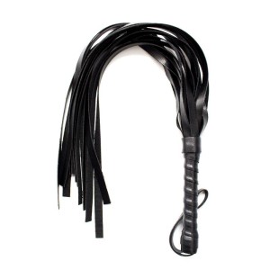 Látigo Multicord en eco-cuero, 45 cm, Línea BDSM Black de LateToBed