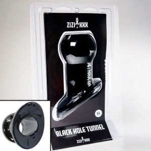 Tapón anal HOLE TUNNEL Zizi 16 x 5.2 cm Negro con túnel