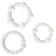 Conjunto de 3 anillos de silicona transparente para el pene, MANTÉNTE ERECTO.