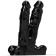 Dildo Doble Realista TEAMWORK All Black Steroid 34.5 x 7.1 cm y 34.5 x 7.3 cm Negro