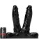 Dildo Doble Realista TEAMWORK All Black Steroid 34.5 x 7.1 cm y 34.5 x 7.3 cm Negro