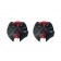 Cubrepezones Adhesivo con Lazo y Lentejuelas BLAZE Negro y Rojo