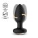 Tapón Anal Vibrador de Silicona con Efecto Giratorio y Control Remoto Inalámbrico DRAGO 9.7 x 3.5 cm Negro Recargable