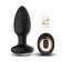 Tapón Anal Vibrador de Silicona con Efecto Giratorio y Control Remoto Inalámbrico DRAGO 9.7 x 3.5 cm Negro Recargable