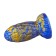 Huevo de dragón de silicona Dildo WARNAX Azul y Oro 16 x 7 cm