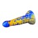 Dildo de silicona NINJA FANTASY azul y dorado 21 x 5.2 cm