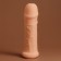 Funda con alargamiento de pene de 3 cm ANILLOS EXTRA SENSE con fijación para testículos y anillos internos estimulantes