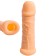 Funda con alargamiento de pene de 3 cm ANILLOS EXTRA SENSE con fijación para testículos y anillos internos estimulantes