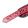 Collar de cuero vegano con correa Diamond Line Rojo
