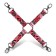 Hog Tie Cuero Vegano Diamond Line Rojo