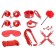 Kit de Bondage Intoyou BDSM Set de 10 Rojo