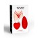Vibrantes braguitas con control remoto inalámbrico DIVINE Rojo