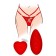 Vibrantes braguitas con control remoto inalámbrico DIVINE Rojo