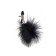Pinzas para pezones ajustables con pluma EUPHORIC Negro