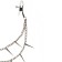 Pinzas para pezones ajustables con cadena de metal y tachuelas SPIKY Silver