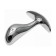 Tapón Anal Portátil en Metal PBGS M con Gema Rosa 9 x 3 cm Plata