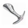 Tapón Anal Portátil en Metal PBGS M con Gema Rosa 9 x 3 cm Plata