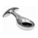 Tapón Anal Portátil en Metal PBGS M con Gema Rosa 9 x 3 cm Plata