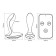 Tapón Anal Vibrador de Silicona con Estimulación E y Control Remoto Inalámbrico Herrules 11 x 3 cm Negro Recargable