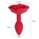 Tapón Anal de Silicona con Rosa A-Gusto 11 x 3 cm Rojo