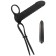Strap-on vibrador para doble penetración en silicona RORI 16,2 x 2,7 cm Negro