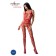 Bodystocking Sexy Abierto en la Entrepierna en Rojo - Talla Única BS058