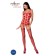 Bodystocking Sexy Abierto en la Entrepierna en Rojo - Talla Única BS067