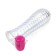 Fundas para el pene vibradoras con textura estimulante A-Gusto 019 transparente.
