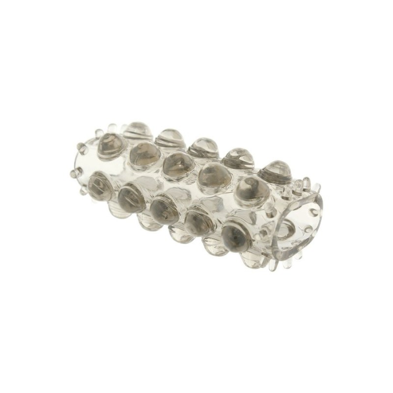 Gaine pénienne extensible stimulante en gris