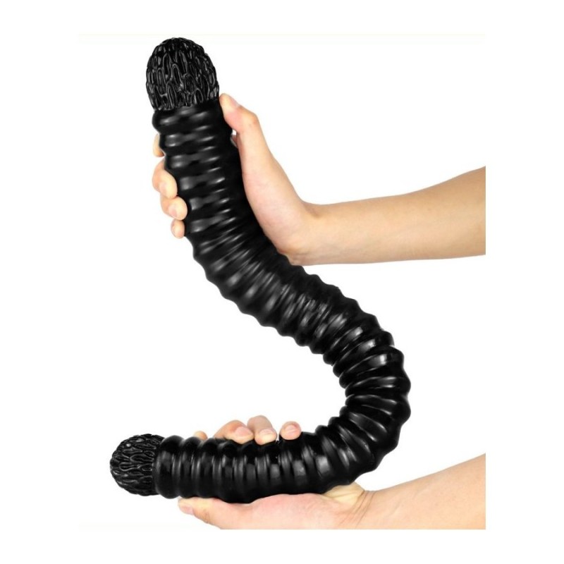 Double Dildo BIG TORTOS Noir 55 x 5,5 cm