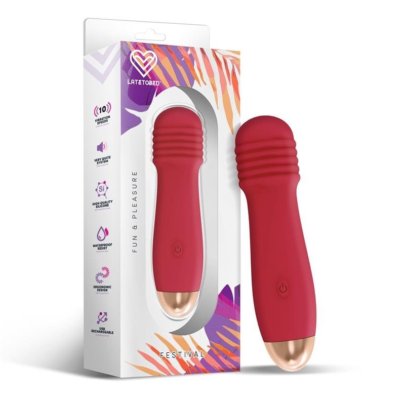 Stimulateur clitoridien en silicone NESTA 12,5 x 3,5 cm rouge rechargeable