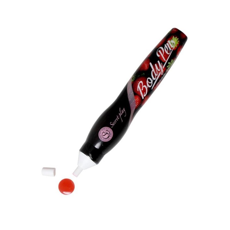 Stylo corporel avec encre comestible à la fraise
