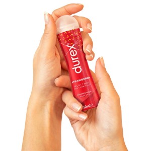 Lubrifiant à base d'eau PLAY STRAWBERRY Durex Arôme de fraise 50 ml