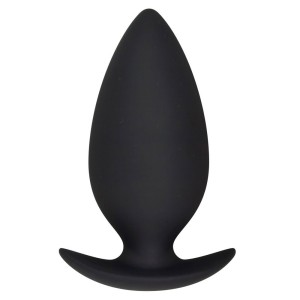Plug anal portable en silicone BUBBLE 10,5 x 4,5 cm noir