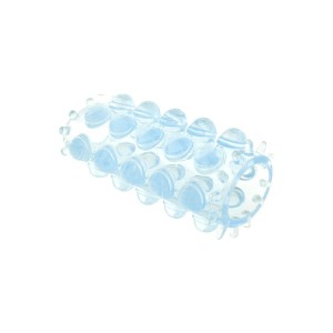 Gaine pénienne extensible stimulante en bleu