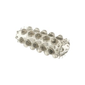 Gaine pénienne extensible stimulante en gris