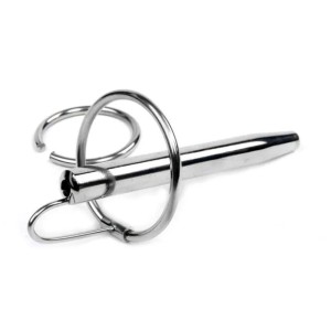 Dilatateur urétral avec trou central 7,5 x 0,8 cm Étiquette noire argentée