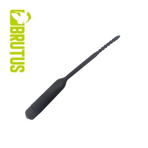 Vibromasseur urétral en silicone TREMBLER 21 x 0,6 cm noir