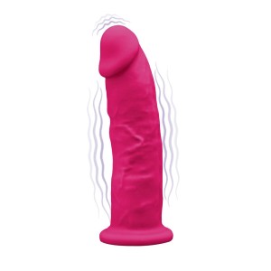 Vibromasseur en silicone réaliste 17,5 x 4,4 cm Silexd rose rechargeable