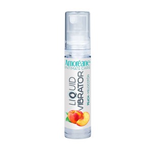 Lubrifiant à base d'eau à effet vibrant saveur pêche Amoréane Intimate Care 10 ml
