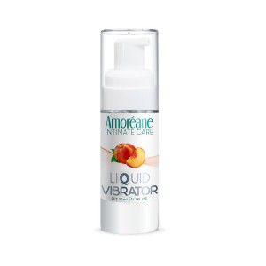 Lubrifiant à base d'eau à effet vibrant saveur pêche Amoréane Intimate Care 30 ml