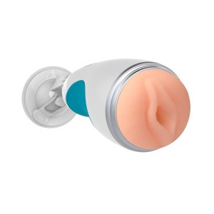 Masturbateur vibrant en silicone en forme de vagin avec effets sonores ONALIS peau claire rechargeable