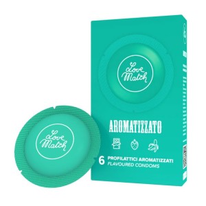 Préservatifs aromatisés Love Match x 6