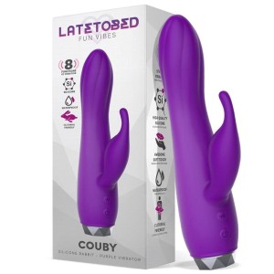 Vibrateur Lapin en Silicone COUBY 16,5 x 4,2 cm Violet