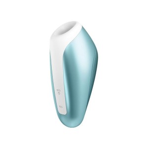 Stimulateur clitoridien avec ondes de pression LOVE BREEZE Satisfyer en silicone bleu rechargeable