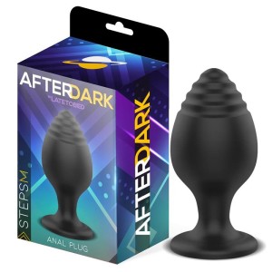 Bouchon anal en silicone STEPS M 7,2 x 3,5 cm noir